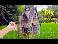 DIY Miniature Cardboard House Cardboard Craft Idea DIY DIYAtelier Cotswold Cottage
