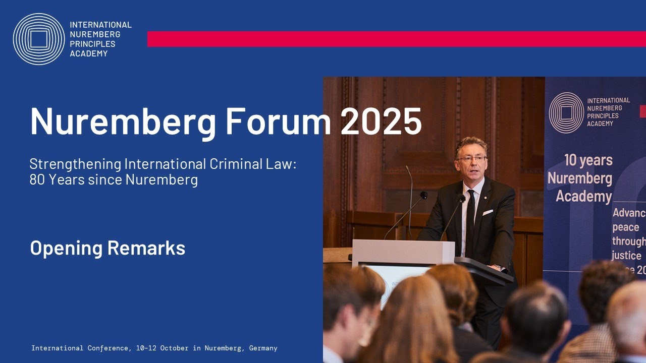 Nuremberg Forum 2025 – Opening Remarks