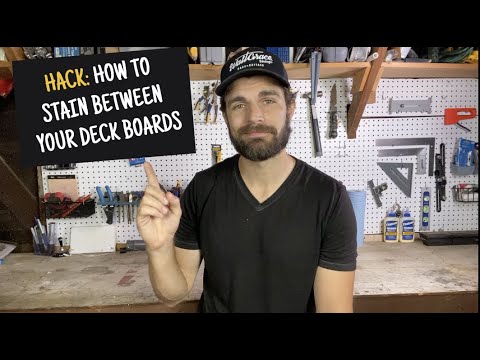 HOW TO STAIN BETWEEN DECK BOARDS - QUICK HACK