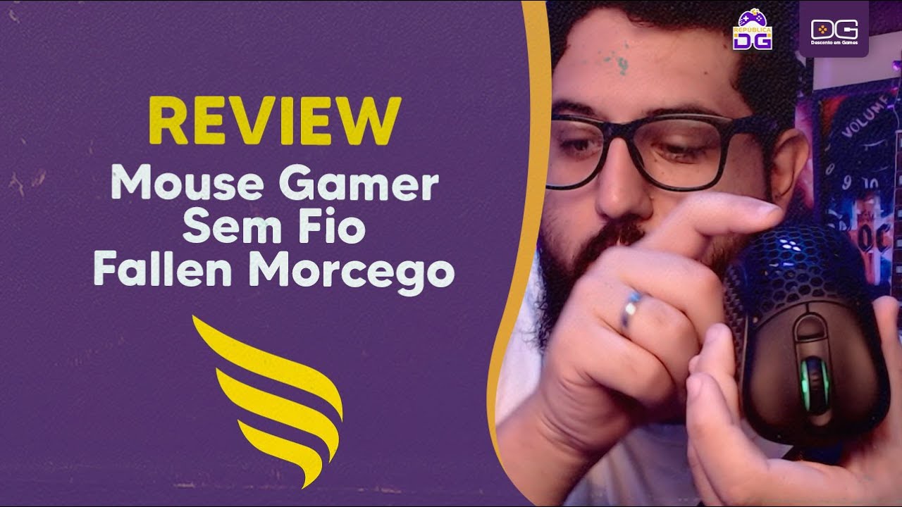 Mouse Gamer Sem Fio Fallen Morcego - Ultra Leve - Será que é bom?