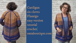 Poncho with sleeves Flamingo crochet cardigan easy
