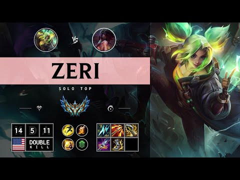 Zeri Top vs Akali - NA Challenger Patch 14.14