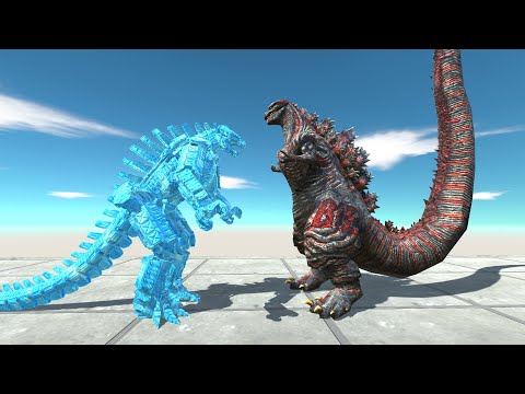 Monster Zombie Shin Godzilla Vs Mecha Godzilla 2021 Ice Death run -Animal Revolt Battle Simulator