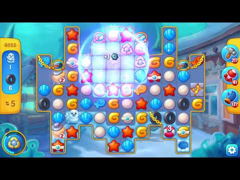Fishdom 6055 Hard Level - 10 moves - NO BooSTERS