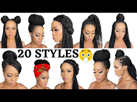 🔥 20 WAYS TO STYLE BOX BRAIDS / BEGINNER FRIENDLY /Protective Style / Tupo1