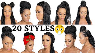 🔥 20 WAYS TO STYLE BOX BRAIDS / BEGINNER FRIEND