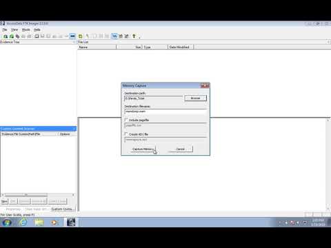 Dump de memória com FTK Imager