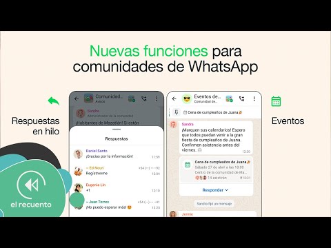 WhatsApp YA PERMITE CREAR EVENTOS