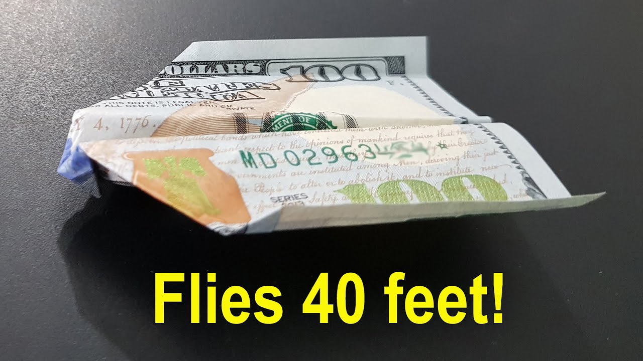 Money Airplane that Flies 40 Feet
