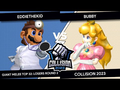 Collision 2023 Giant Melee - EddieTheKid (Marth) VS Bubby (Peach) - Top 24 - Losers Round 2
