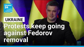 Ukraine protests demand reinstatement of removed defence minister Fedorov