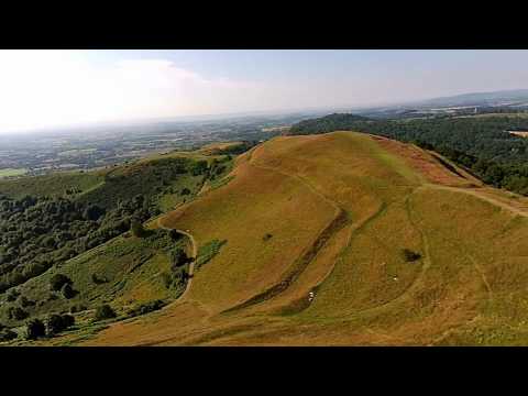 Magnificent Malvern Hills, aerial views of British Camp, Herefordshire Beacon.