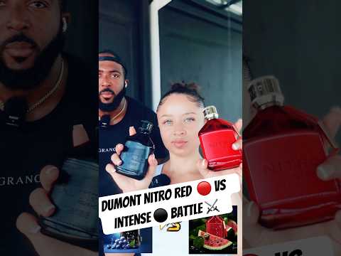Dumont Nitro Red  🔴 vs Intense ⚫️ Battle ⚔️ She decides! #fragrance #fragrancereview #dumont #fyp