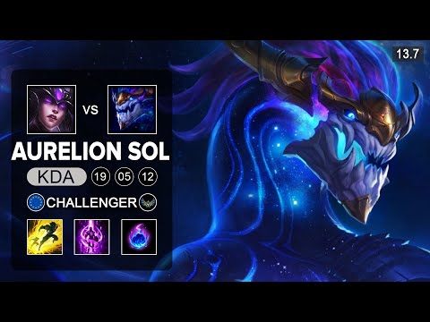 Aurelion Sol vs Syndra Mid - EUW Challenger - Patch 13.7 Season 13