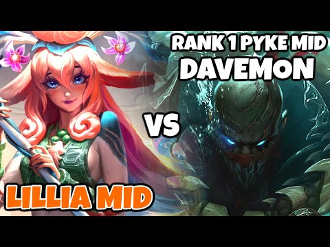 Lillia Mid against Rank 1 Pyke Mid Davemon | Pekin Woof