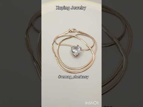 Подарок девушке кулон с цирконом "Нежность в сердце" на цепочке медсталь покрытие золото 18К в коробочке - фото 2 - id-p2249053504