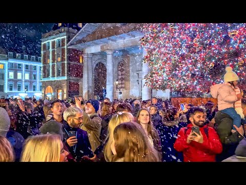 London West End Evening Walk | London Winter Street Tour | 4K HDR Virtual Walking Tour