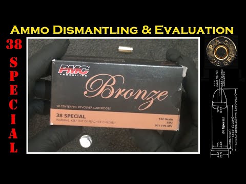 .38 Special Deconstruction (PMC 132grs FMJ - No. 38G) Ammo/Ammunition Dismantling \u0026 Evaluation