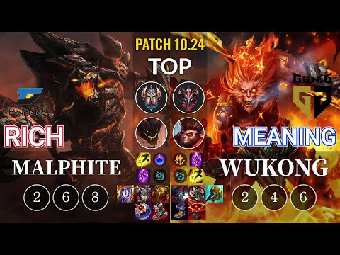 DYN Rich Malphite vs GEN Meaning Wukong Top - KR Patch 10.24