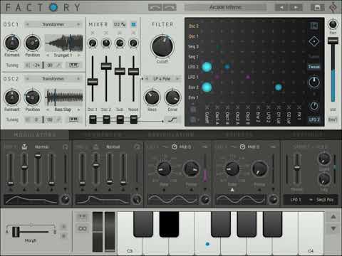 Factory synth from Sugar Bytes Default presets Demo