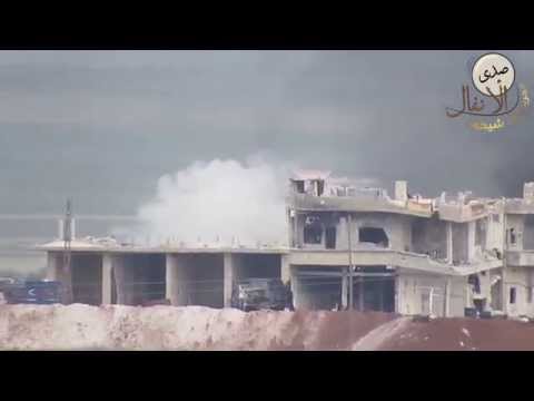 استهداف أحد حواجز النظام بالمدافع الثقيلة والمتوسطة من قبل لواء سرايا النصر في خان شيخون في ريف إدلب