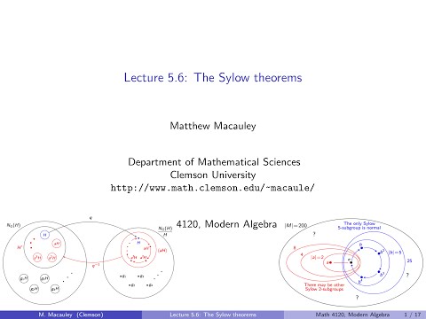 Visual Group Theory, Lecture 5.6: The Sylow theorems