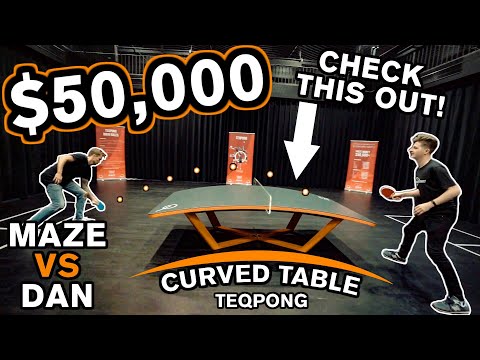 TableTennisDaily's Dan plays TEQPONG with Michael Maze | $50,000