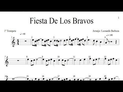 Partitura - Fiesta De Los Bravos (1º Trompete)