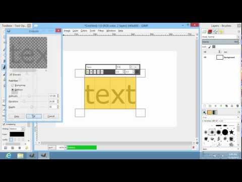 How to Emboss Text in GIMP