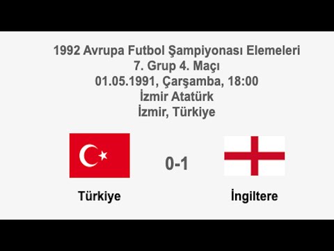 Turkey 0-1 England 01.05.1991 - UEFA EURO 1992 Qualifying Round 7th Group 4th Match