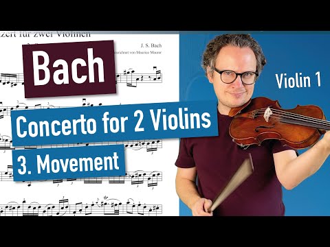 Bach Double Violin Concerto in d-Minor, 3. Mov. Allegro, Violin 1, BWV 1043, Violin Sheet Music