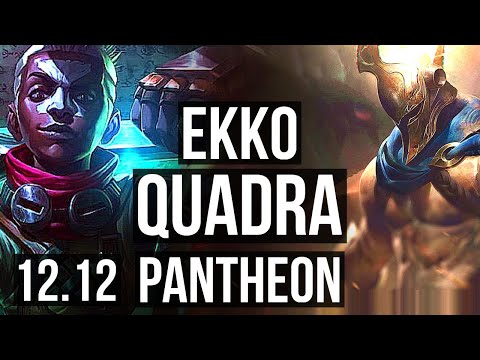 EKKO vs PANTHEON (MID) | Quadra, 8/2/9, 800+ games, 1.2M mastery | EUW Grandmaster | 12.12