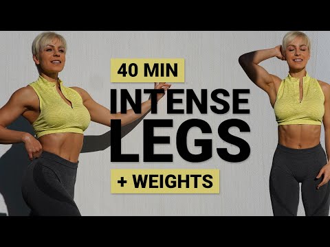 40 MIN DB LEG WORKOUT | Quads | Hamstrings | Glutes | Calves | At Home Leg Workout | + Weights