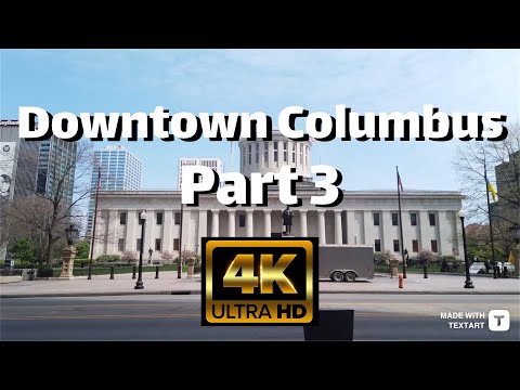 【4K】Downtown Columbus Ohio - South High, East Main, South 4th - Day Walk