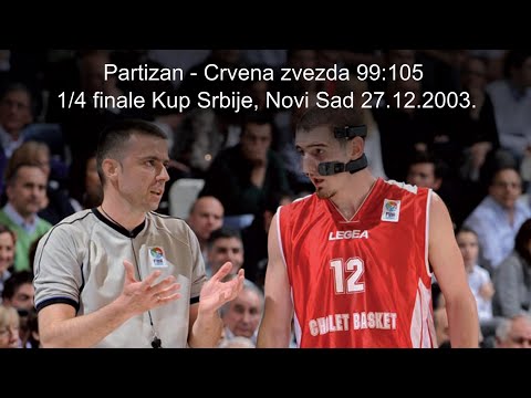 Partizan - Crvena zvezda 99:105, 1/4 finale Kup Srbije, Novi Sad 27.12.2003.