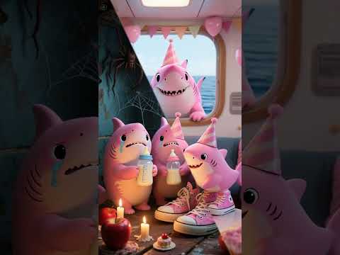 🍰 Baby Shark’s Cake Crisis! | Hilarious Ocean Tantrum 🦈🌊#shark #whale #ocean #shorts