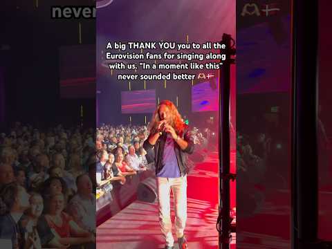 Tomas Nevergreen & Christina Chanée singing live for the Eurovision fans in Malmö