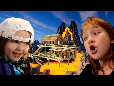 G for Gaming - LAVA HOUSE TOUR!! Adley and Niko explore our Volcano Neighborhood & ALL our Family Minecraft Worlds!