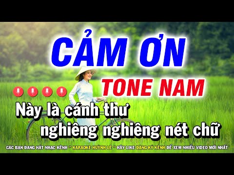 Cảm Ơn Karaoke Tone Nam Cm | Karaoke Huỳnh Lê