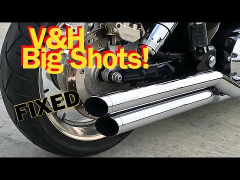 Vance And Hines Big Shots Exhaust| Rattle Fix| Honda VTX1800| Exhaust Removal And Installation