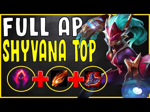 DISGUSTING FULL AP ONE SHOTS - SHYVANA TOP LANE GUIDE RUNES BUILD | League of Legends S10 Gameplay