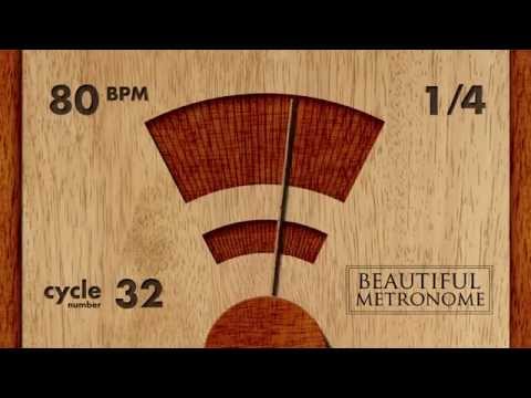 80 BPM 1/4 Wood Metronome HD