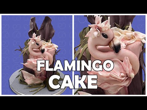 Make a Flamingo Paradise Cake | Elegant Cake Decoration | Tutorial by #HappyCake 😍