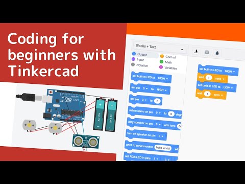 YouTube Thumbnail for Coding for Beginners with Tinkercad