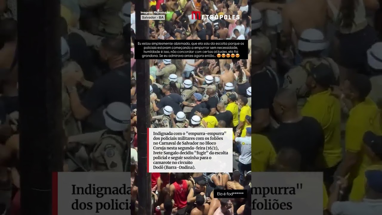 Ivete Sangalo foge de escolta após se irritar com atitude dos policiais no Carnaval de Salvador