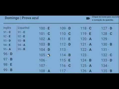 gabarito azul do segundo dia 2016