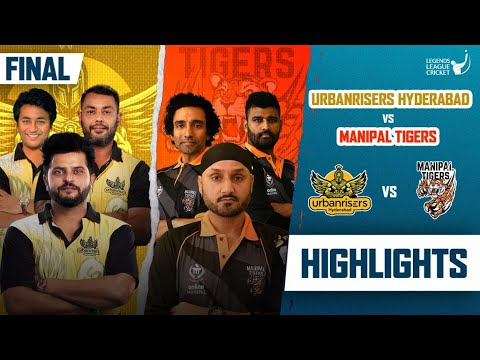 Finals Highlights - Legends League Cricket 2023 | Urbanrisers Hyderabad vs Manipal Tigers | LLC2023