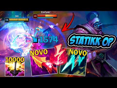 JAX AP BUILD DE UM HIT COM A NOVA STATIKK TÁ QUEBRADO !! - LEAGUE OF LEGENDS