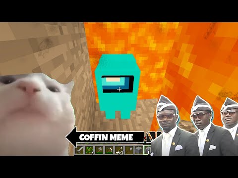 [Part 12!] Cat Vibing on "Among Us" Coffin Meme- Minecraft Pugball