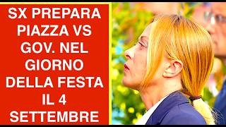 LA SX PREPARA PIAZZA VS GOVERNO NEL GIORNO DELLA FESTA IL 4 SETTEMBRE